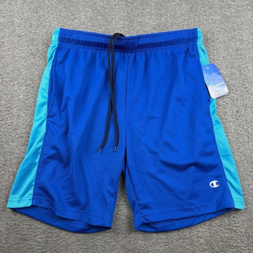 Champion Men's Royal Blue Athletic Basketball Shorts‎ Size Medium Elastic Waist